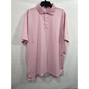 Peter Millar Summer Comfort Pink Golf Polo Men's  Size Large